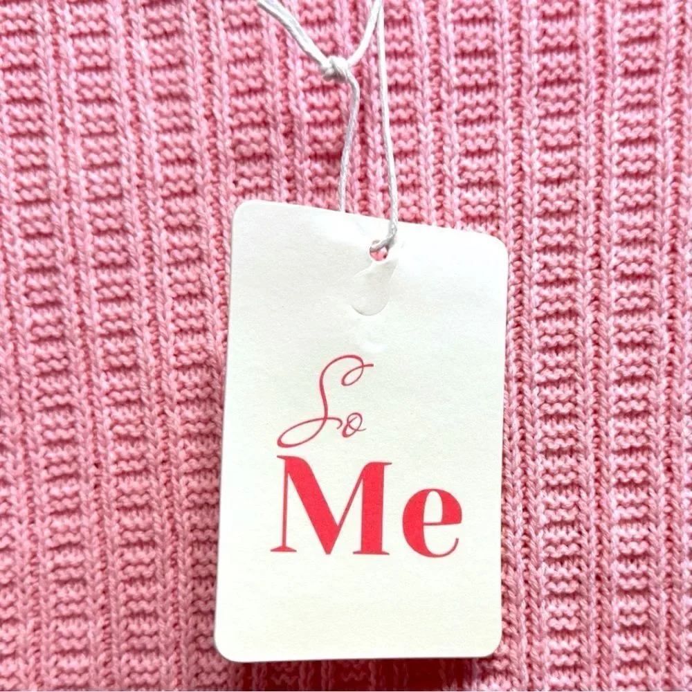 Pink Red Textured Light Weight Sweater Dolman Top NWT | SO ME - Picture 14 of 15